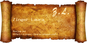 Zinger Laura névjegykártya